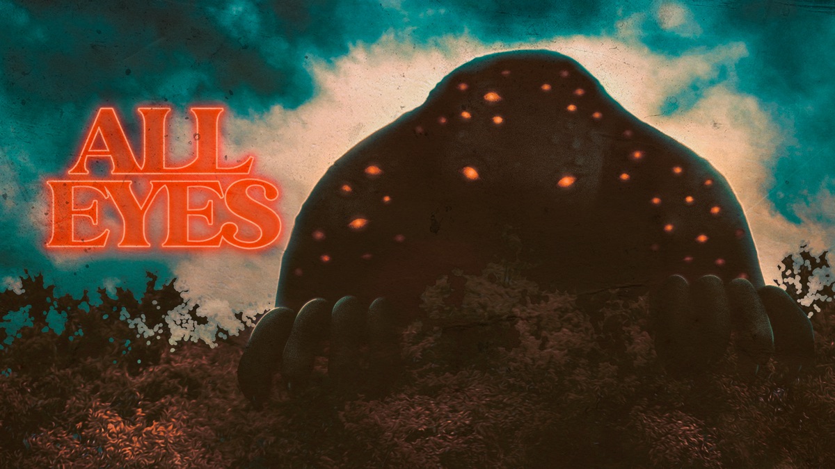 All Eyes film artwork: a many-eyed creature above a forest